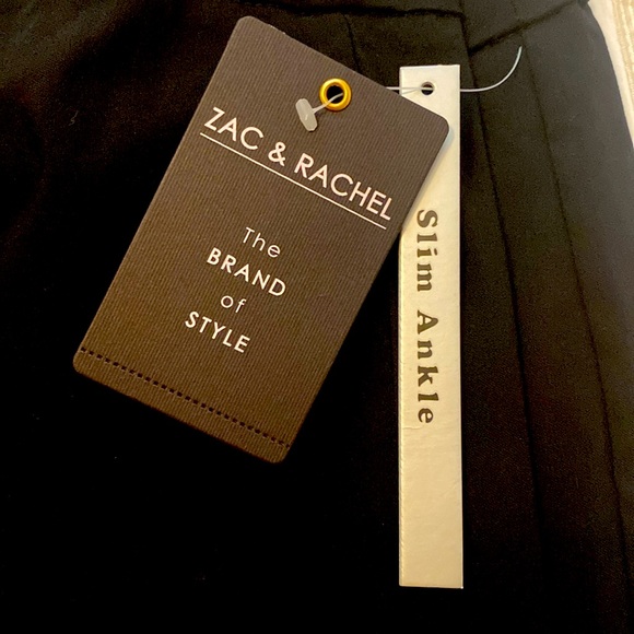 👖👖👖Zac and Rachel Slim Ankle Pant, Black Sz 8 Pearl & Sequin Trim at Hem… - Picture 2 of 4